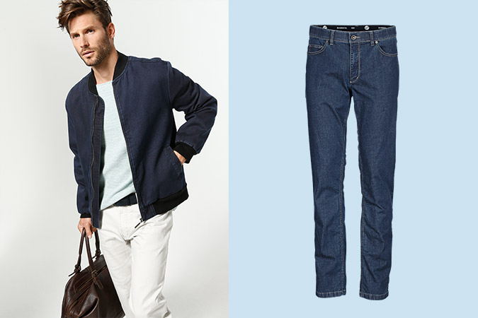 Textielencyclopedie jeans blouson blauwe jeans voor een casual look