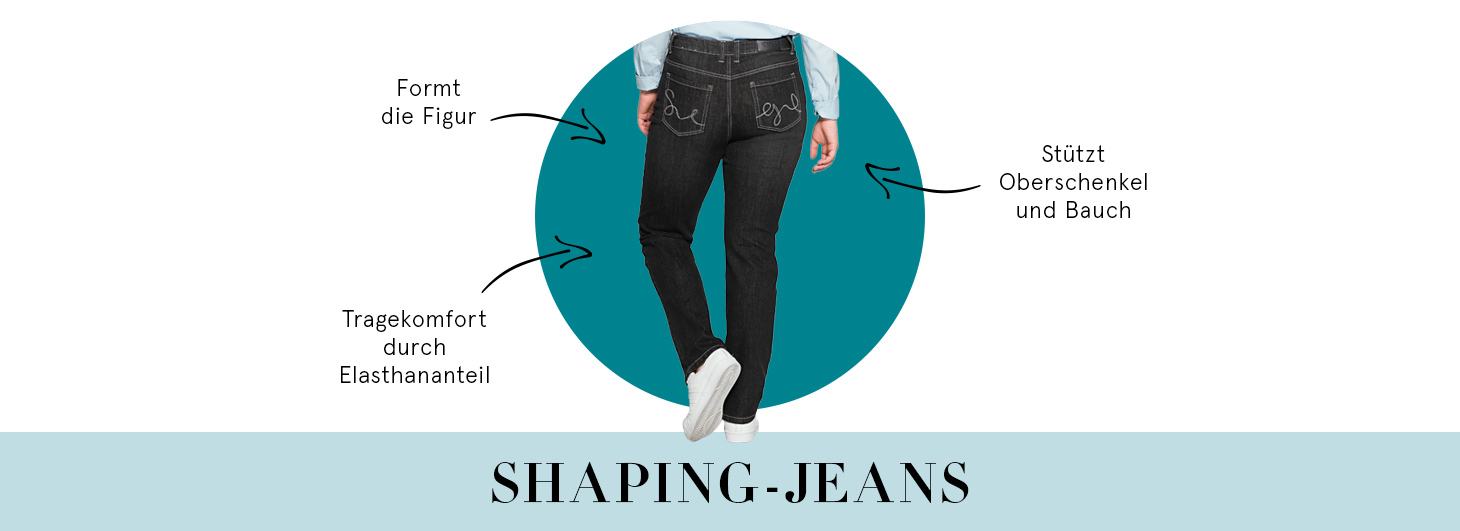 Hosen kräftiger Bauch und Oberschenkel Shaping Jeans