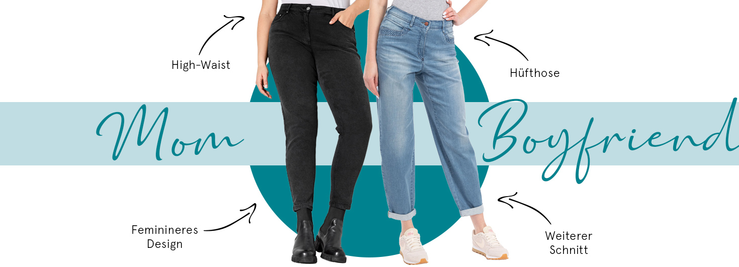 Mom-Jeans kombinieren curvy Boyfriend
