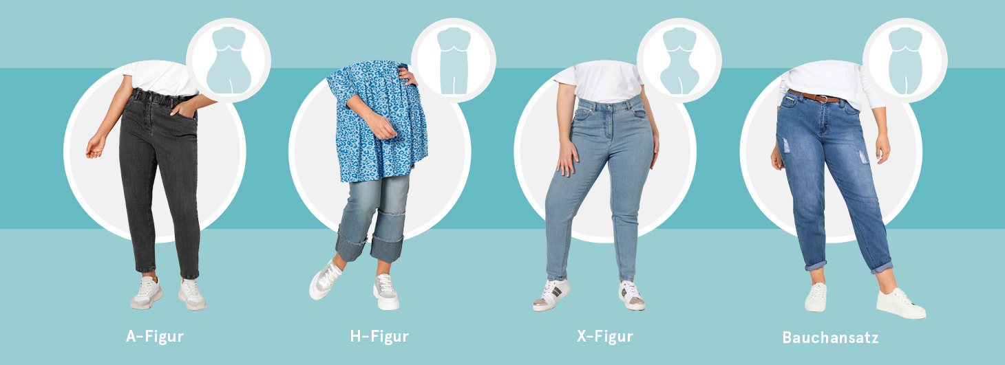 Mom-Jeans kombinieren curvy Figurtypen