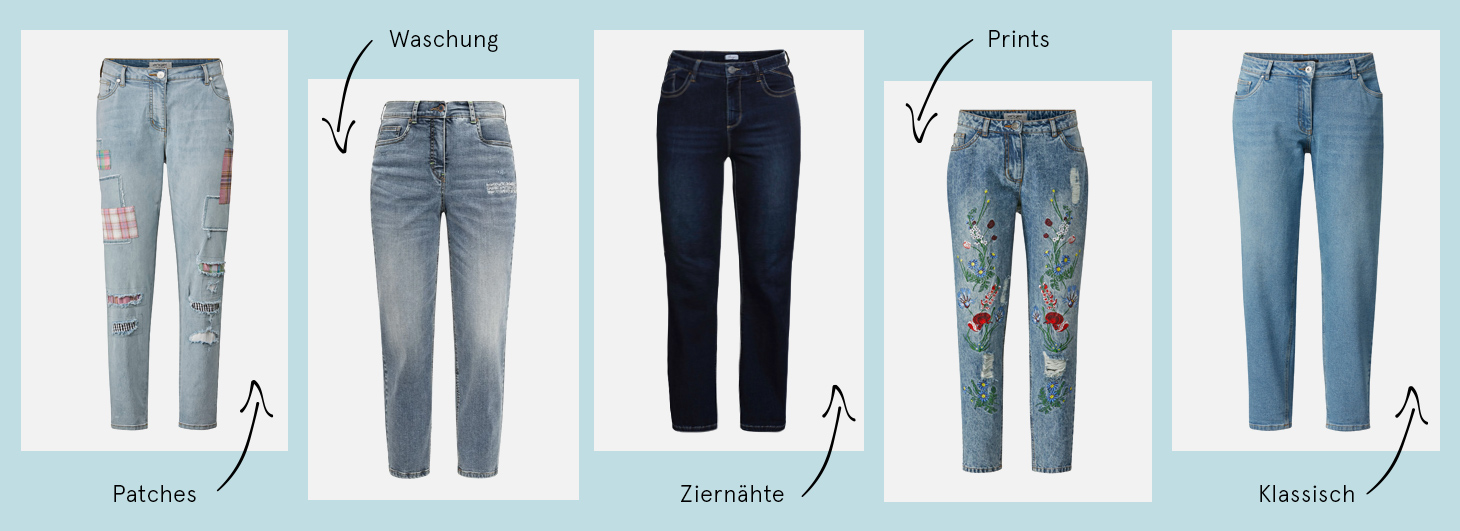 Mom-Jeans kombinieren curvy Varianten