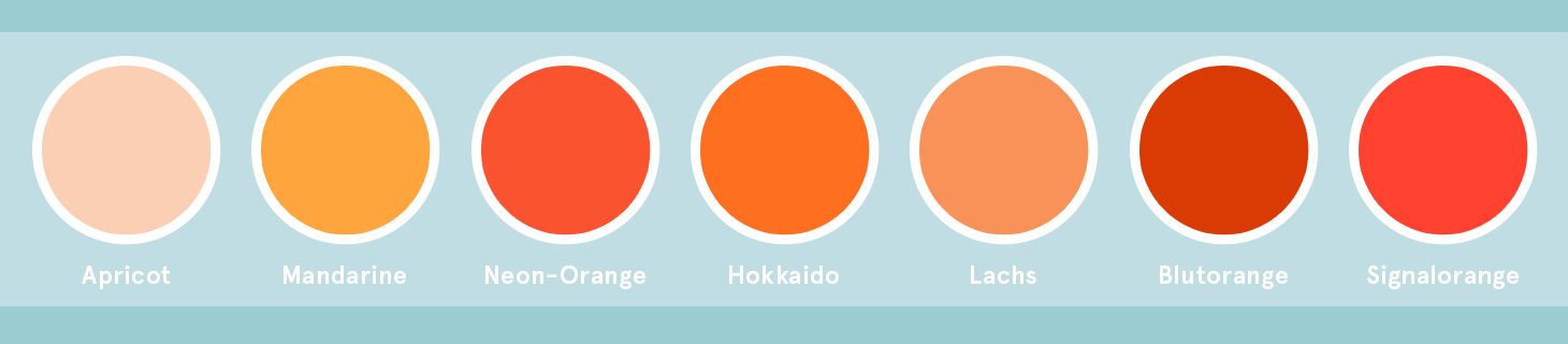 Orange kombinieren Orangetöne