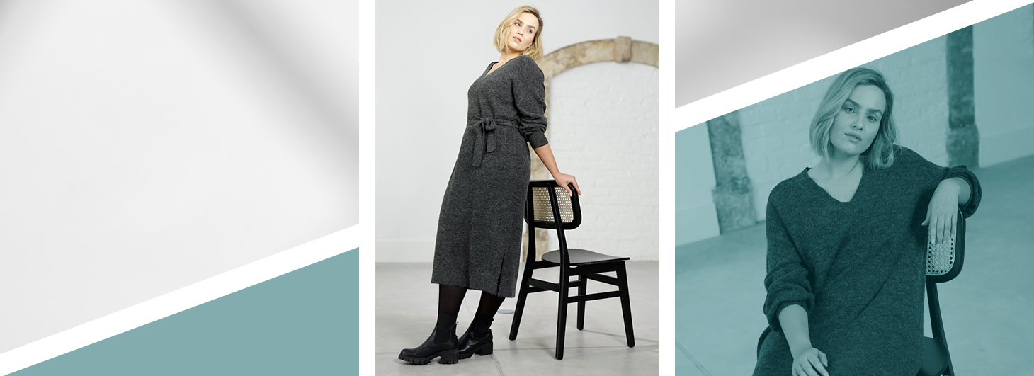 Winter-Outfit Plus-Size A-Linie