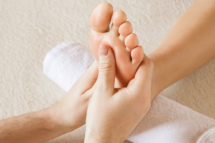 Empfindliche Füße Massage