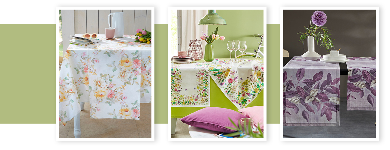 Tischdekoration florale Tischdecken