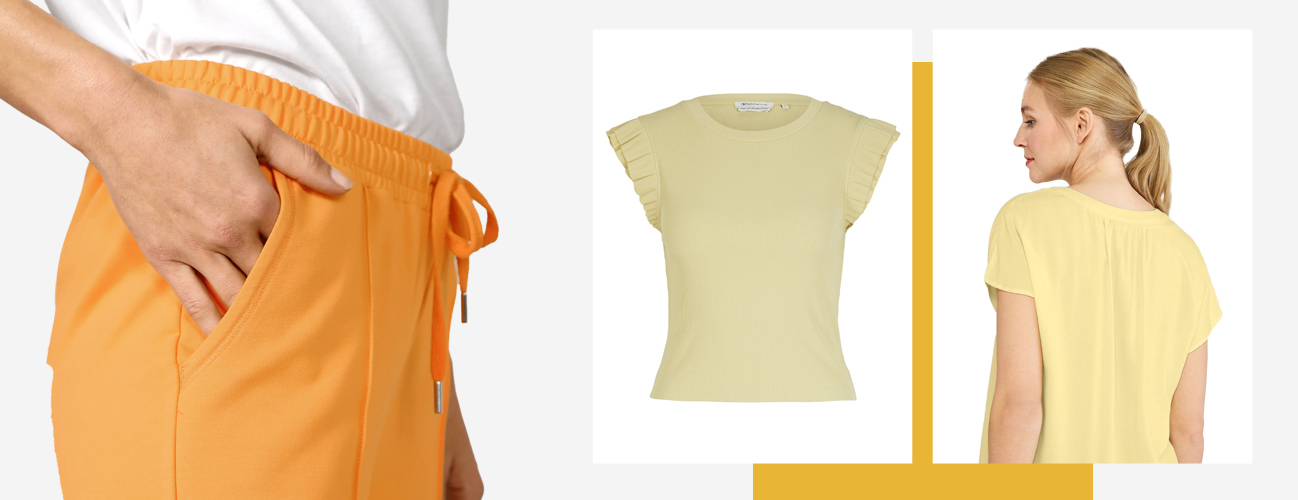 Gelbes T-Shirt kombinieren Gelb Orange